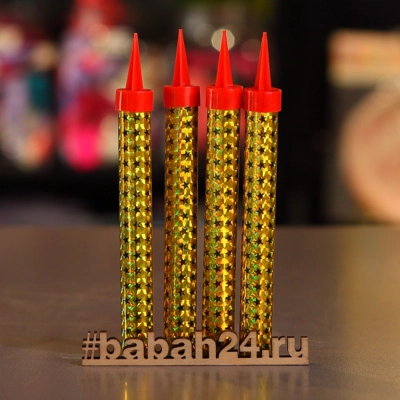 Фонтаны в торт, 4 шт, 12 см 40 сек - Цена: 290 р. - Фото 1