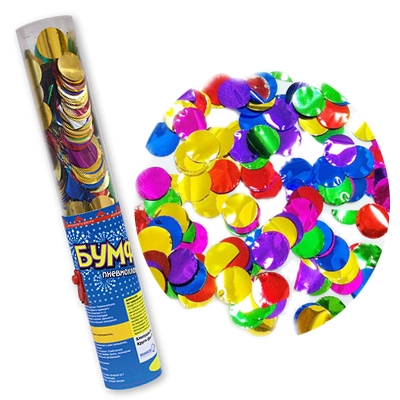 Хлопушка "Бумфети", 25см (круги-фольга) - Цена: 400 р. - Фото 1