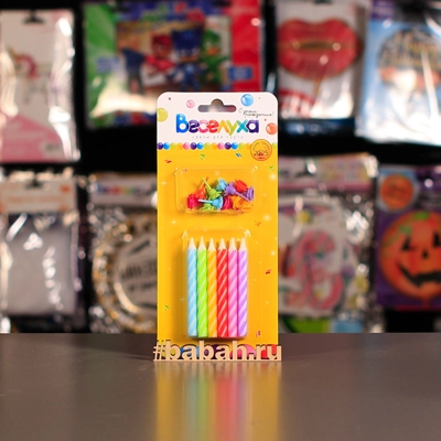 Свечи для торта гиганты НЕОН - Цена: 160 р. - Фото 1