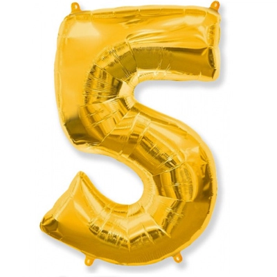 Цифра 5 золото - Цена: 400 р. - Фото 1