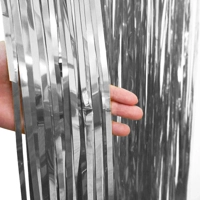 Занавес "Дождик" Серебро 2,4м х 0,91м